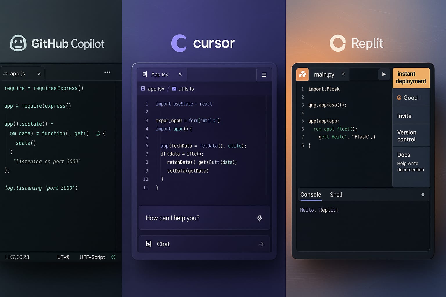 AI Code Generation Tools: GitHub Copilot vs Cursor vs Replit Agent